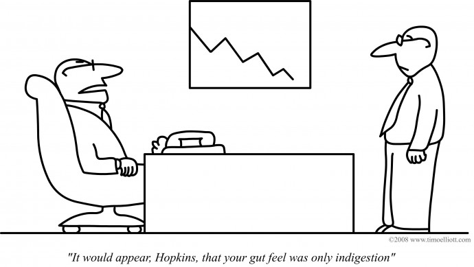 Cartoon: It would appear, Hopkins, that your gut feel was only indigestion!
